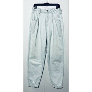 Vintage Britannia Mom Jeans Womens Size 16 X 31 White Blue Striped Boho Festival